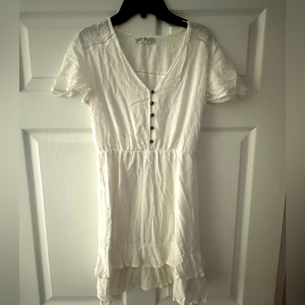 White Button-Front Dress size small